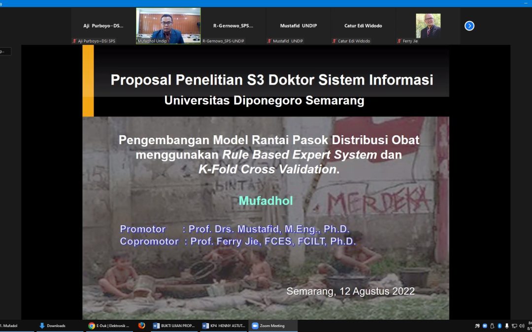 Dissertation Proposal Examination by MUFADHOL on Friday, August 12, 2022 at 08.00 am