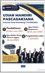 Penerimaan Mahasiswa Baru Gelombang II Program Doktor Sistem Informasi