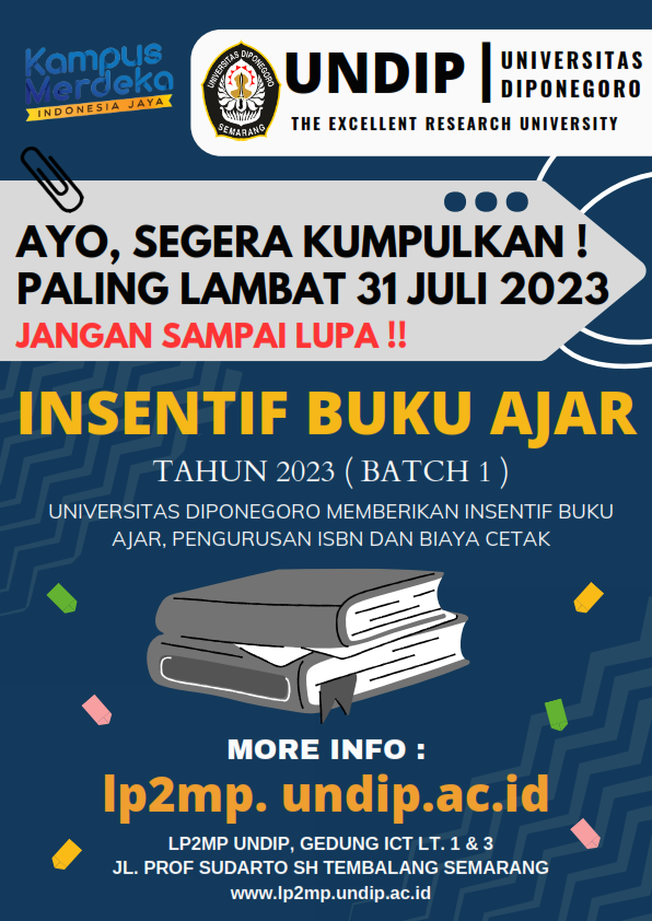 Insentif Buku Ajar Tahun 2023 ( Batch 1 ) Universitas Diponegoro ...