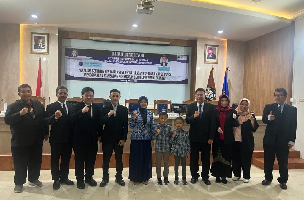 Murya Kudus University lecturer AHMAD ABDUL CHAMID received a doctorate after defending his dissertation in the Dissertation examination for the Information Systems Doctoral Study Program (DSI) at the Postgraduate School of Diponegoro University (Undip)