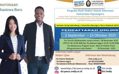New Student Admissions for Doctoral Program in Information Systems, Diponegoro University